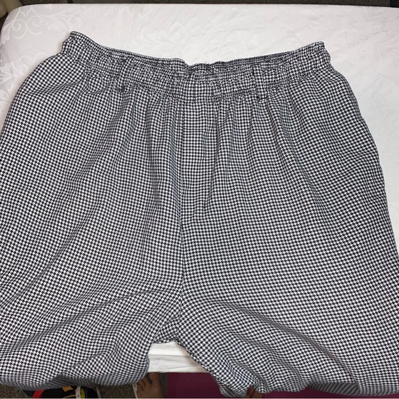 Mercer Culinary Chef Pants Houndstooth 1X Wide Leg with Pockets Loose Fit Baggy - Picture 11 of 14